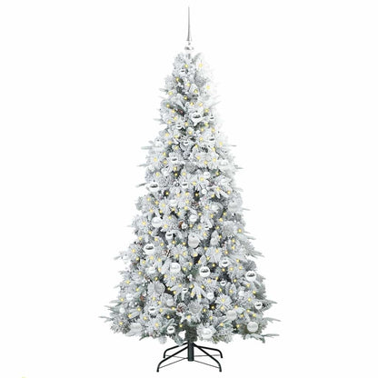 Albero di Natale Artificiale con Rami Pieghevoli Bianco 180 cm