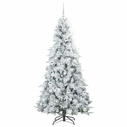 Albero di Natale Artificiale con Rami Pieghevoli Bianco 180 cm