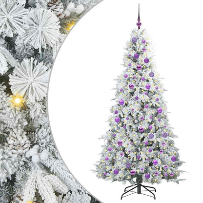 Albero di Natale Artificiale con Rami Pieghevoli Bianco 180 cm