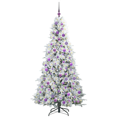 Albero di Natale Artificiale con Rami Pieghevoli Bianco 180 cm