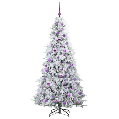 Albero di Natale Artificiale con Rami Pieghevoli Bianco 180 cm