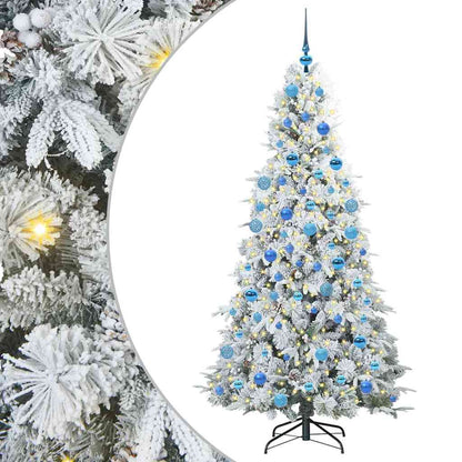 Albero di Natale Artificiale con Rami Pieghevoli Bianco 180 cm