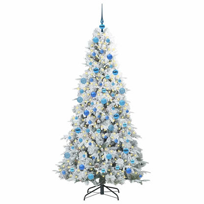 Albero di Natale Artificiale con Rami Pieghevoli Bianco 180 cm