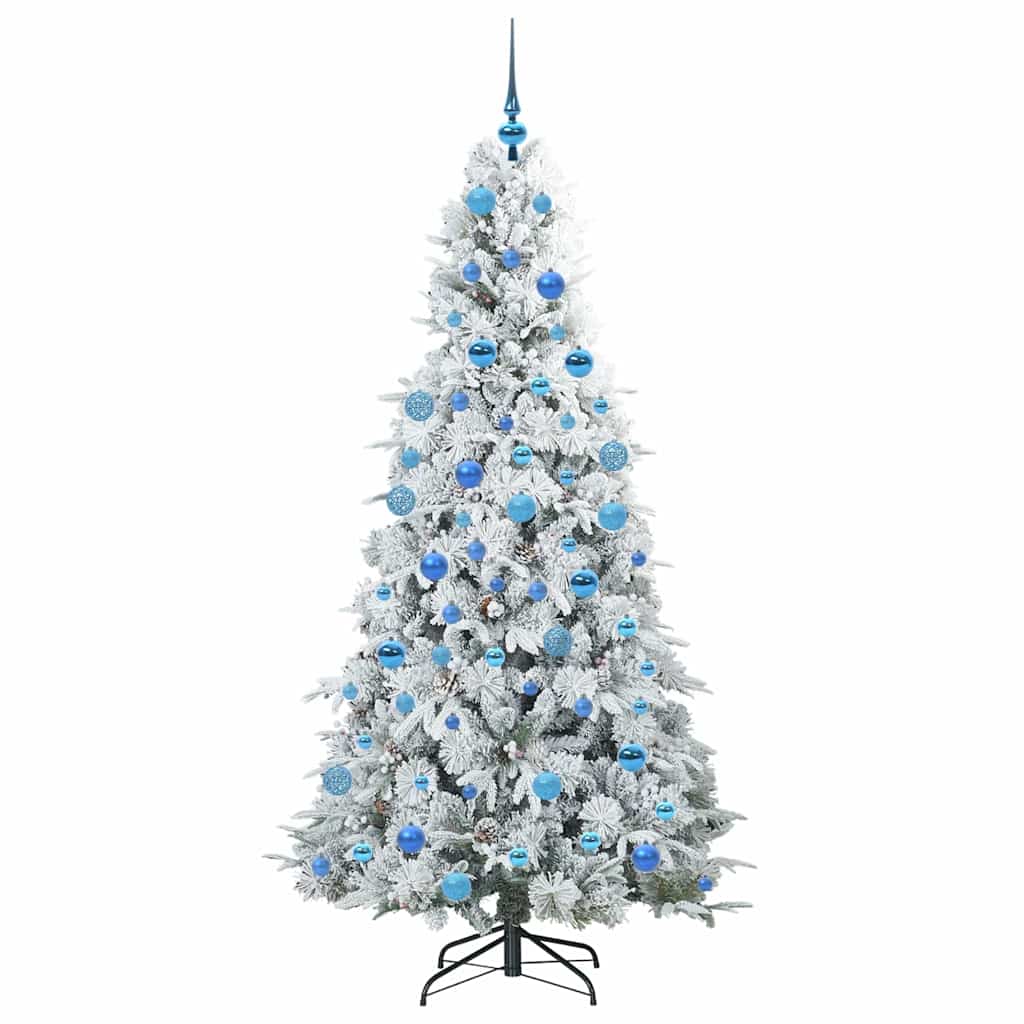 Albero di Natale Artificiale con Rami Pieghevoli Bianco 180 cm