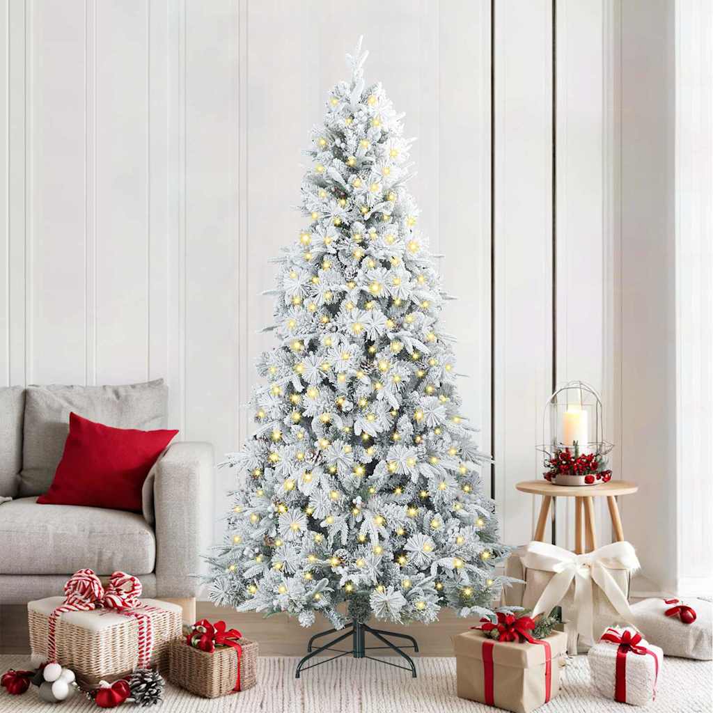 Albero di Natale Artificiale con Rami Pieghevoli Bianco 210 cm | homemem39