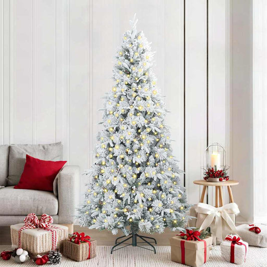 Albero di Natale Artificiale con Rami Pieghevoli Bianco 210 cm | homemem39