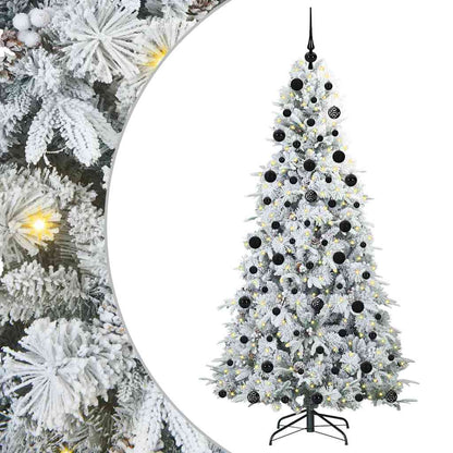 Albero di Natale Artificiale con Rami Pieghevoli Bianco 210 cm