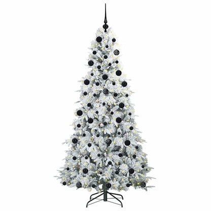 Albero di Natale Artificiale con Rami Pieghevoli Bianco 210 cm