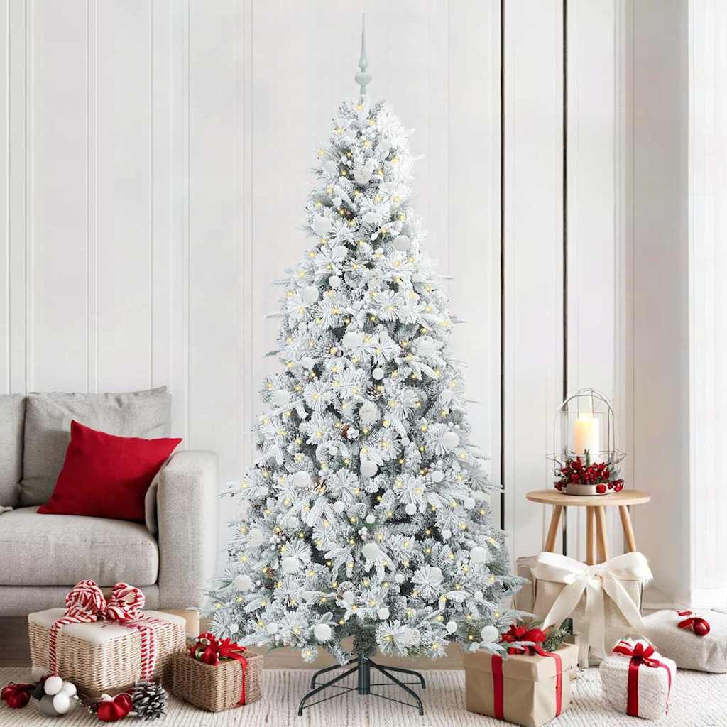 Albero di Natale Artificiale con Rami Pieghevoli Bianco 210 cm | homemem39