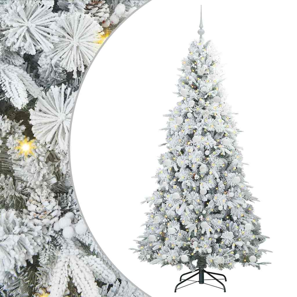 Albero di Natale Artificiale con Rami Pieghevoli Bianco 210 cm | homemem39