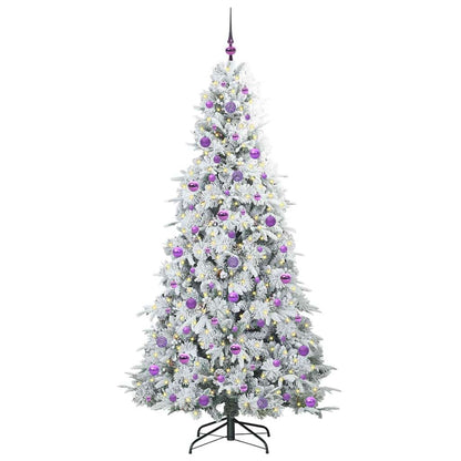 Albero di Natale Artificiale con Rami Pieghevoli Bianco 210 cm