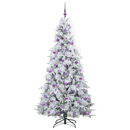 Albero di Natale Artificiale con Rami Pieghevoli Bianco 210 cm