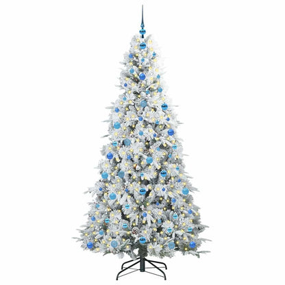 Albero di Natale Artificiale con Rami Pieghevoli Bianco 210 cm
