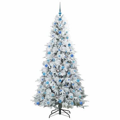 Albero di Natale Artificiale con Rami Pieghevoli Bianco 210 cm