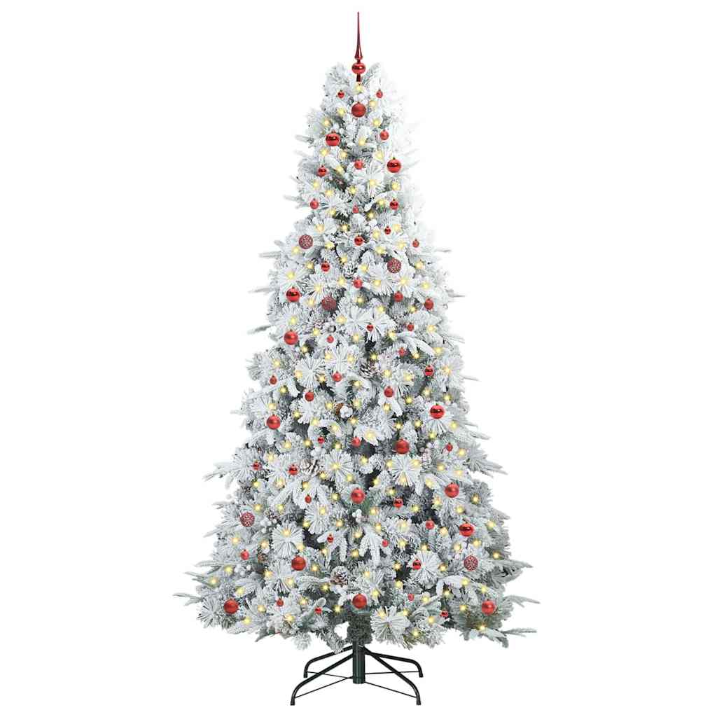 Albero di Natale Artificiale con Rami Pieghevoli Bianco 240 cm