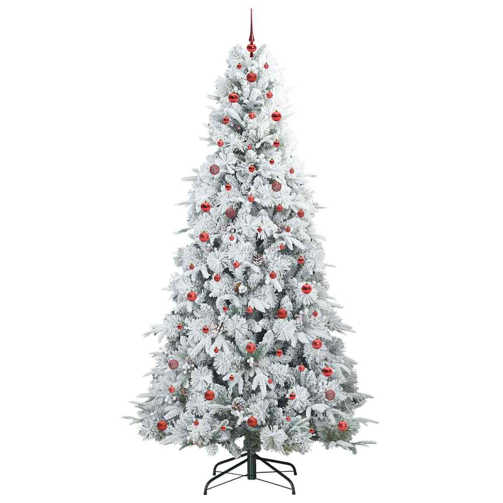 Albero di Natale Artificiale con Rami Pieghevoli Bianco 240 cm