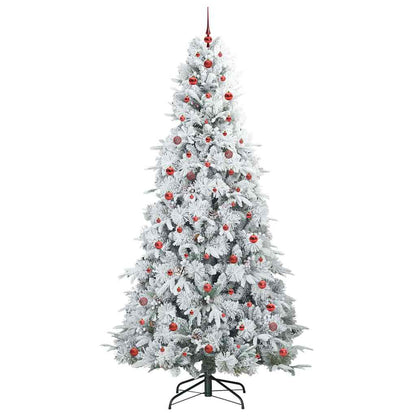 Albero di Natale Artificiale con Rami Pieghevoli Bianco 240 cm