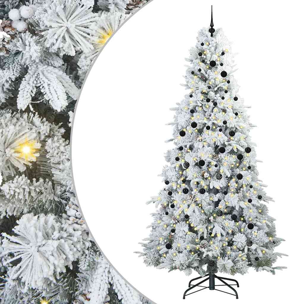 Albero di Natale Artificiale con Rami Pieghevoli Bianco 240 cm