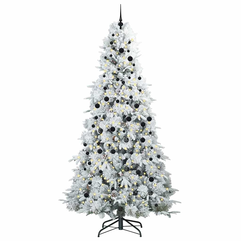 Albero di Natale Artificiale con Rami Pieghevoli Bianco 240 cm