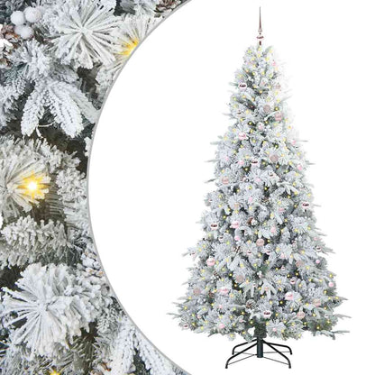 Albero di Natale Artificiale con Rami Pieghevoli Bianco 240 cm
