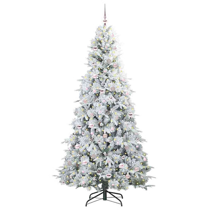 Albero di Natale Artificiale con Rami Pieghevoli Bianco 240 cm
