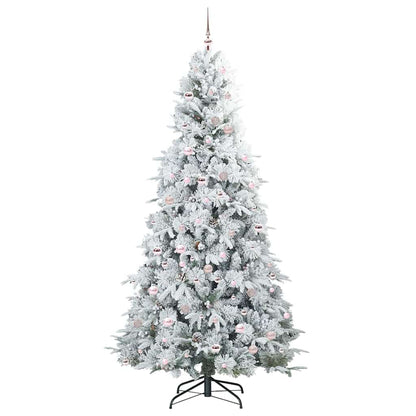 Albero di Natale Artificiale con Rami Pieghevoli Bianco 240 cm