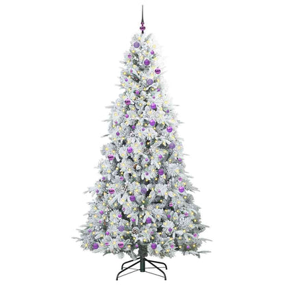 Albero di Natale Artificiale con Rami Pieghevoli Bianco 240 cm