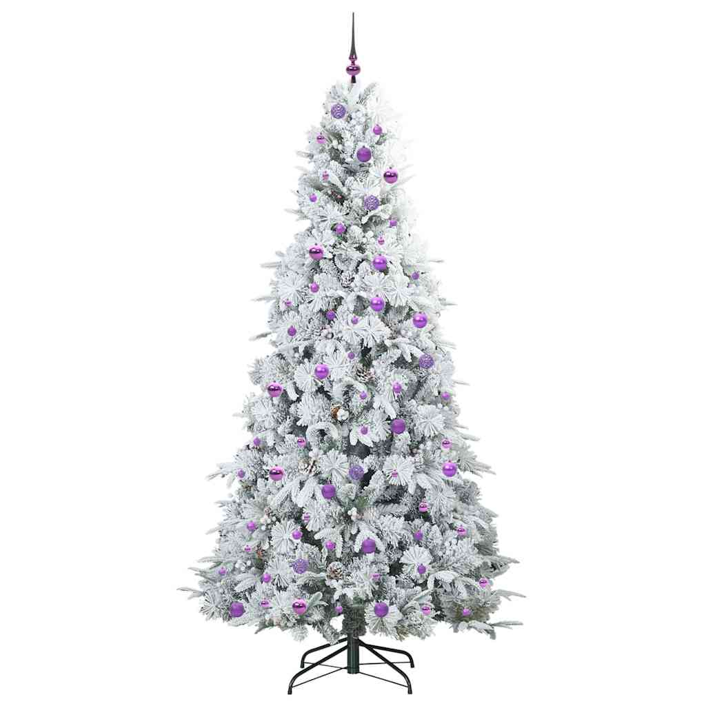 Albero di Natale Artificiale con Rami Pieghevoli Bianco 240 cm