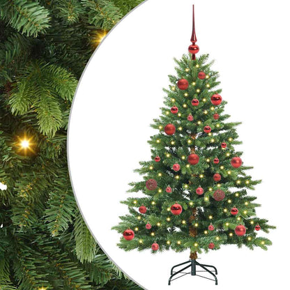 Albero di Natale artificiale con 150 LED Verde 150 cm PE e PVC