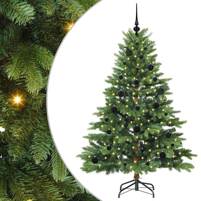 Albero di Natale artificiale con 150 LED Verde 150 cm PE e PVC