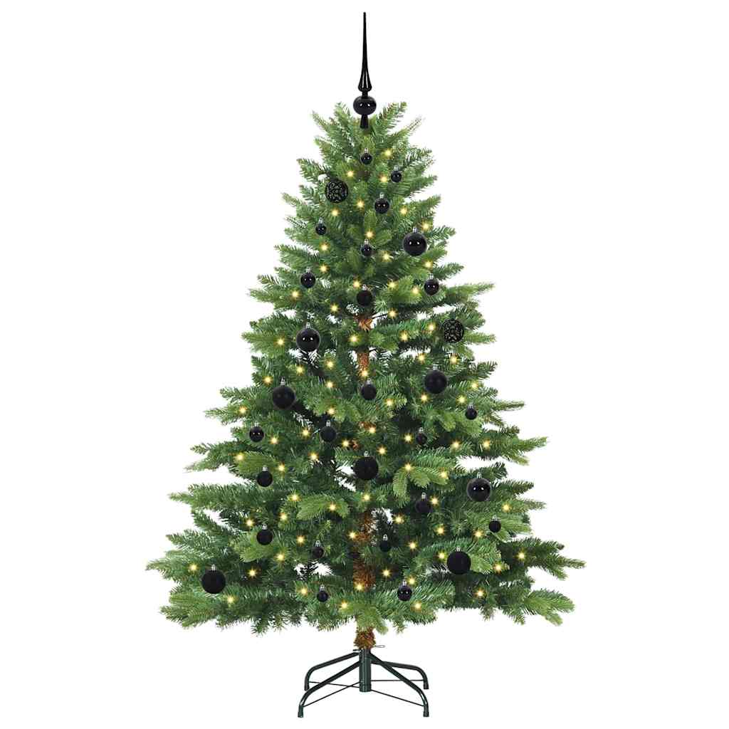 Albero di Natale artificiale con 150 LED Verde 150 cm PE e PVC