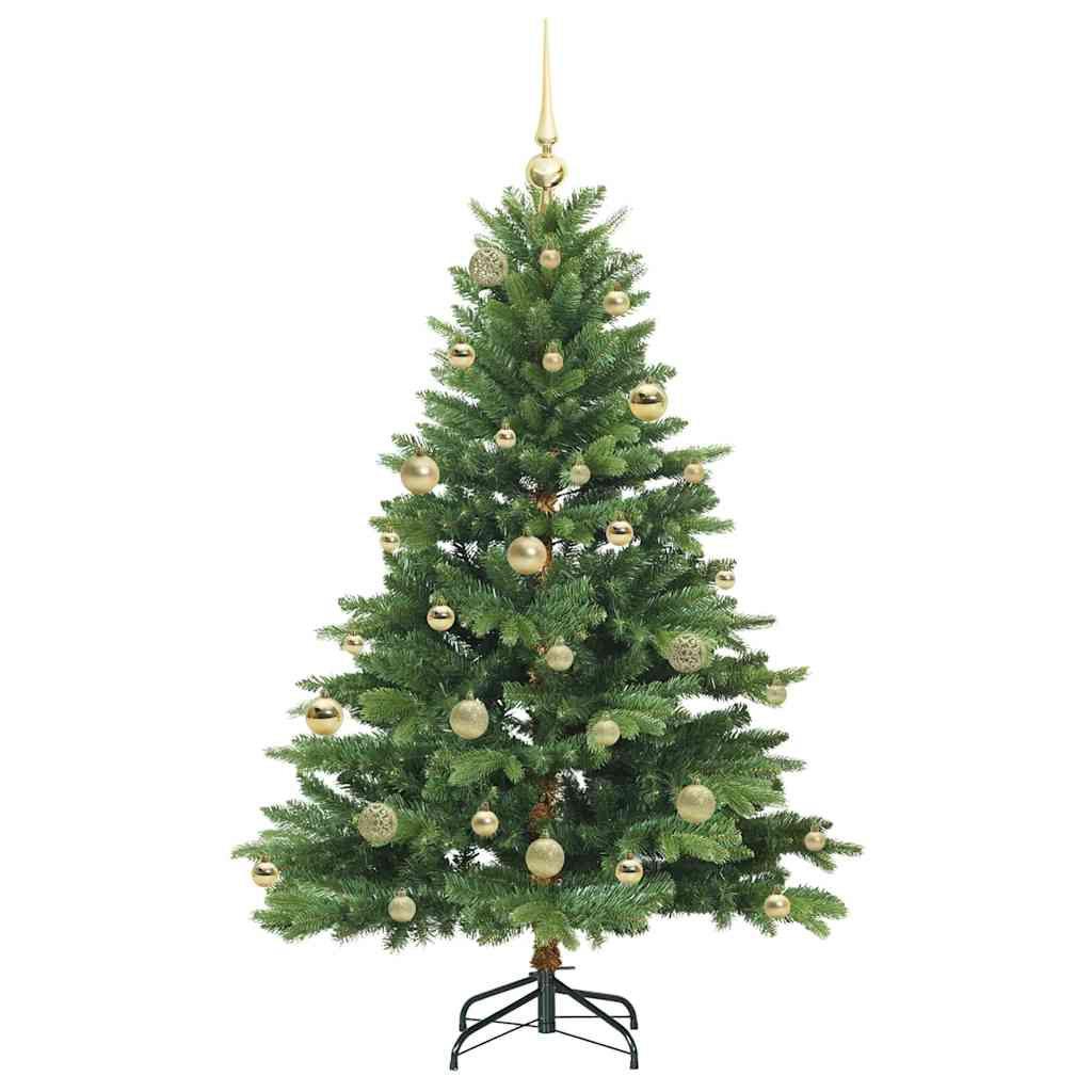 Albero di Natale artificiale con 150 LED Verde 150 cm PE e PVC