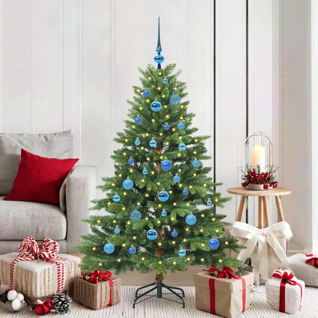 Albero di Natale artificiale con 150 LED Verde 150 cm PE e PVC | homemem39