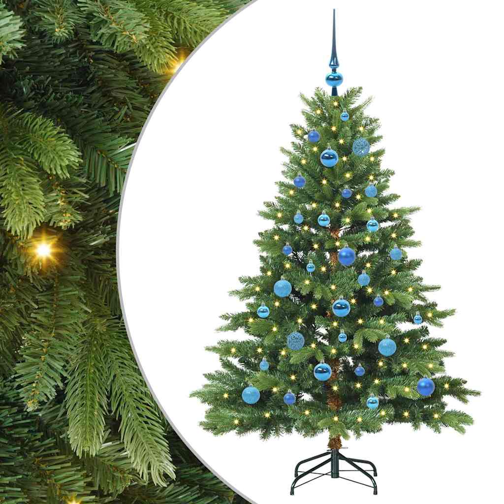 Albero di Natale artificiale con 150 LED Verde 150 cm PE e PVC | homemem39