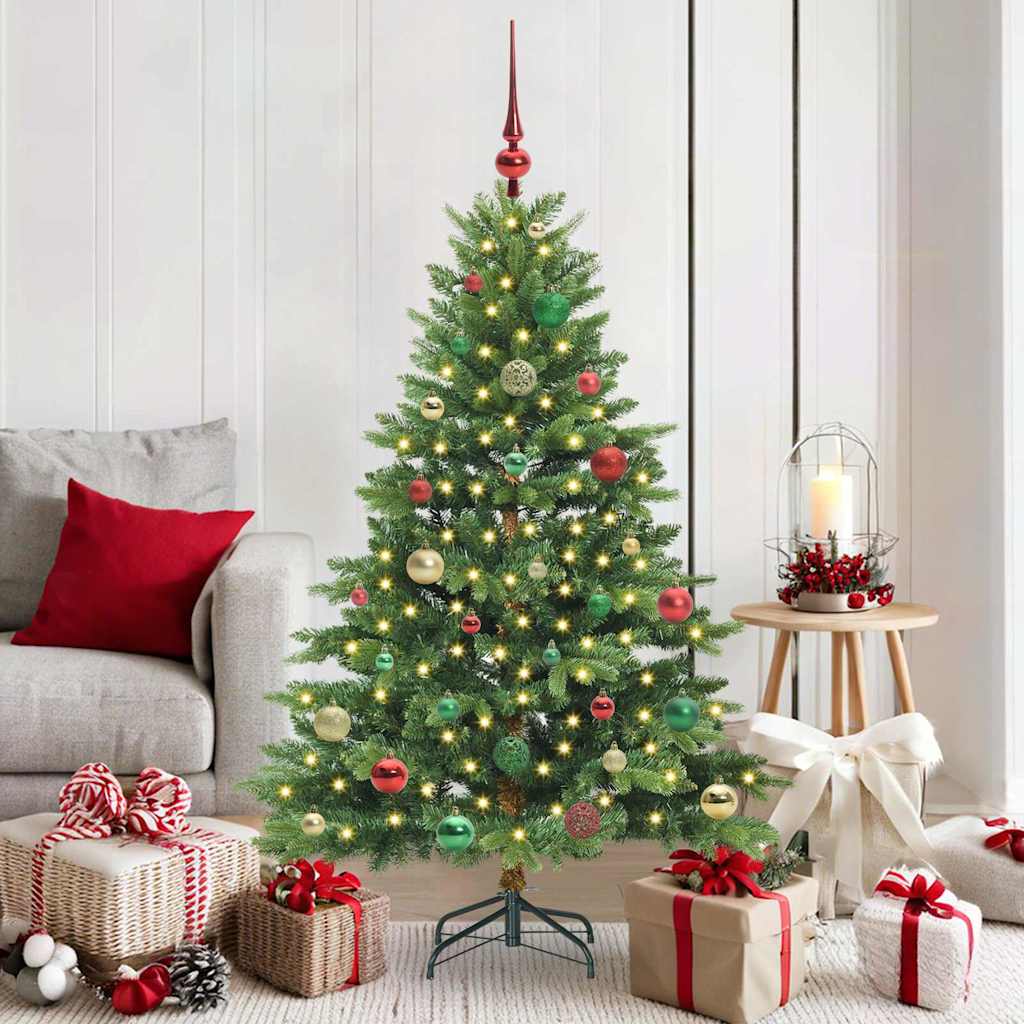 Albero di Natale artificiale con 150 LED Verde 150 cm PE e PVC | homemem39