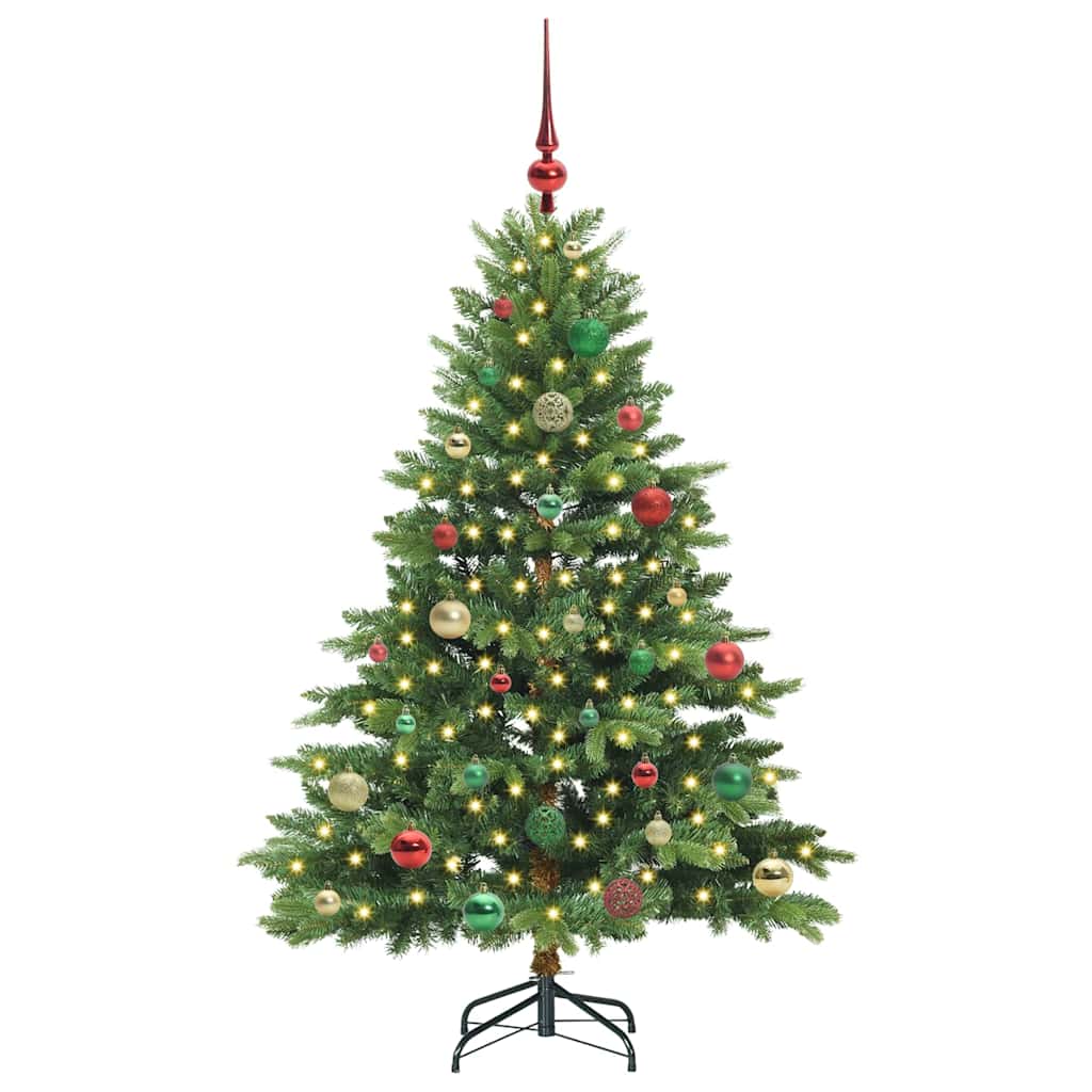 Albero di Natale artificiale con 150 LED Verde 150 cm PE e PVC | homemem39