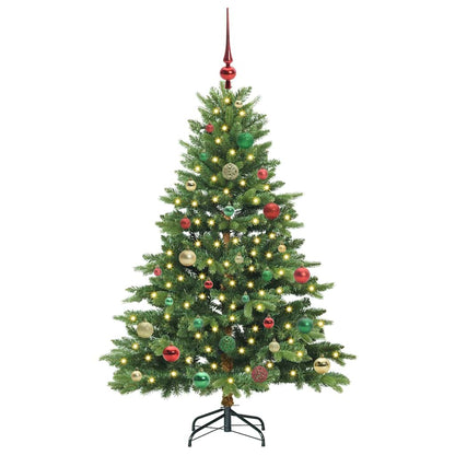 Albero di Natale artificiale con 150 LED Verde 150 cm PE e PVC | homemem39