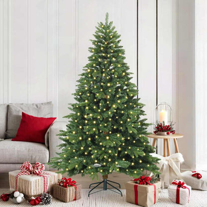 Albero di Natale artificiale con 300 LED Verde 180 cm PE e PVC | homemem39
