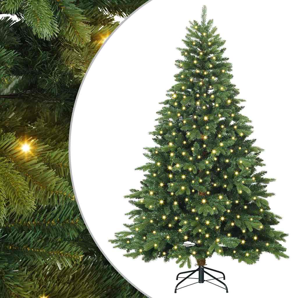 Albero di Natale artificiale con 300 LED Verde 180 cm PE e PVC | homemem39