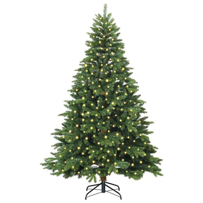 Albero di Natale artificiale con 300 LED Verde 180 cm PE e PVC | homemem39