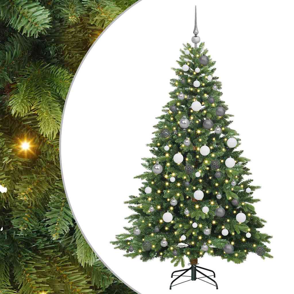 Albero di Natale artificiale con 300 LED Verde 180 cm PE e PVC | homemem39
