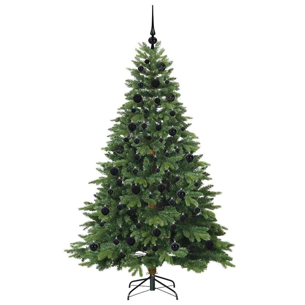 Albero di Natale artificiale con 300 LED Verde 180 cm PE e PVC