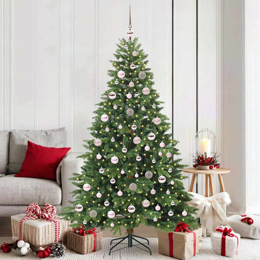 Albero di Natale artificiale con 300 LED Verde 180 cm PE e PVC