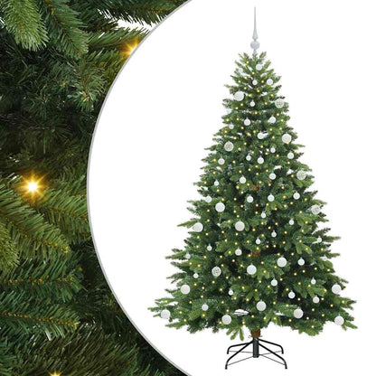 Albero di Natale artificiale con 300 LED Verde 180 cm PE e PVC | homemem39