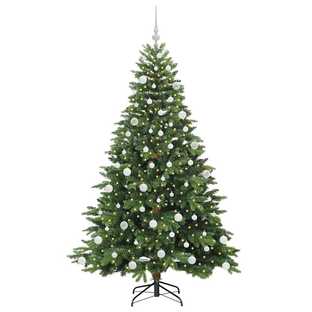 Albero di Natale artificiale con 300 LED Verde 180 cm PE e PVC | homemem39