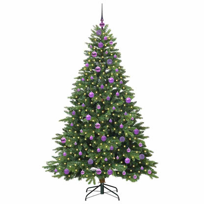 Albero di Natale artificiale con 300 LED Verde 180 cm PE e PVC