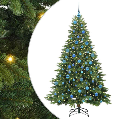 Albero di Natale artificiale con 300 LED Verde 180 cm PE e PVC