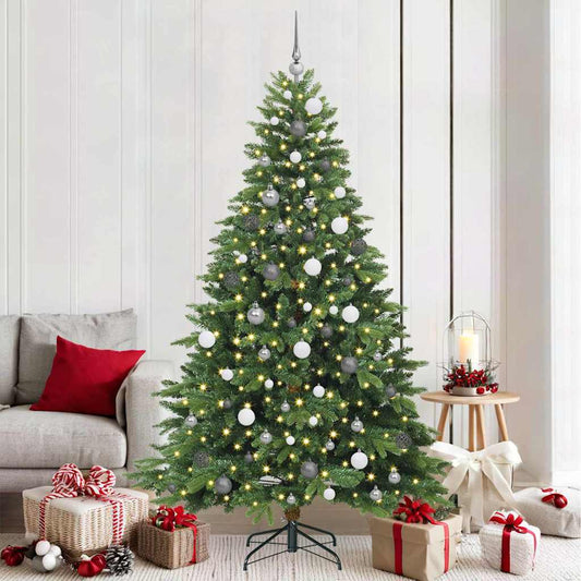Albero di Natale artificiale con 300 LED Verde 210 cm PE e PVC | homemem39