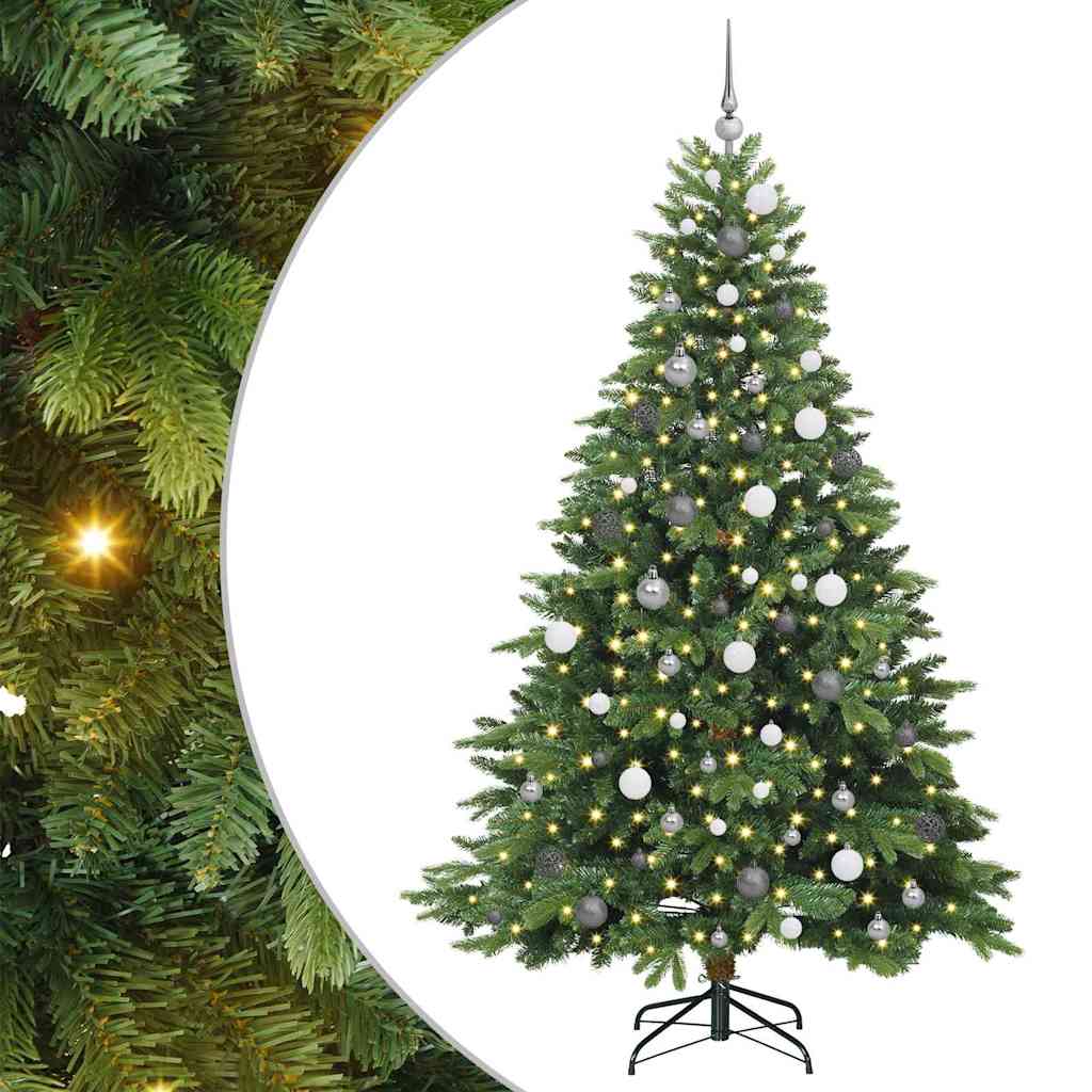 Albero di Natale artificiale con 300 LED Verde 210 cm PE e PVC | homemem39
