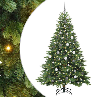 Albero di Natale artificiale con 300 LED Verde 210 cm PE e PVC | homemem39